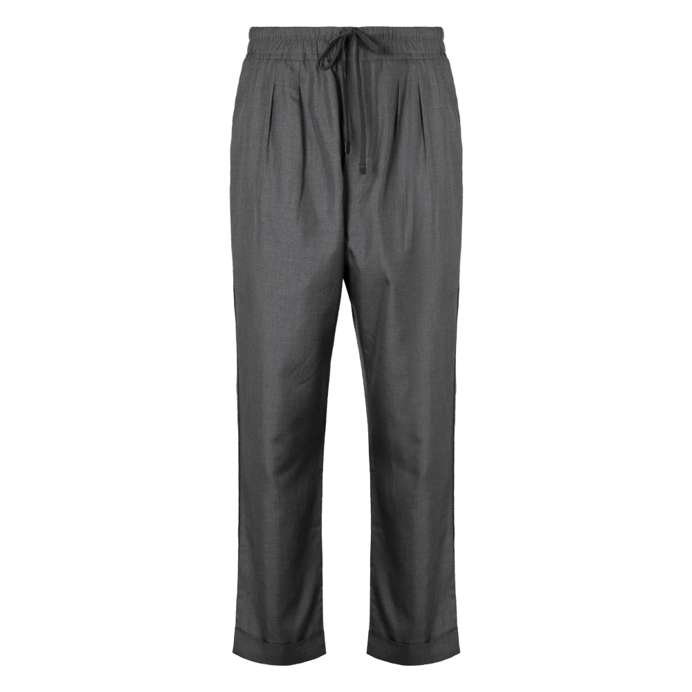 Tom Ford Men's Gray Luxury Silk Straight Trousers - Straight Trousers - W34 - Trousers