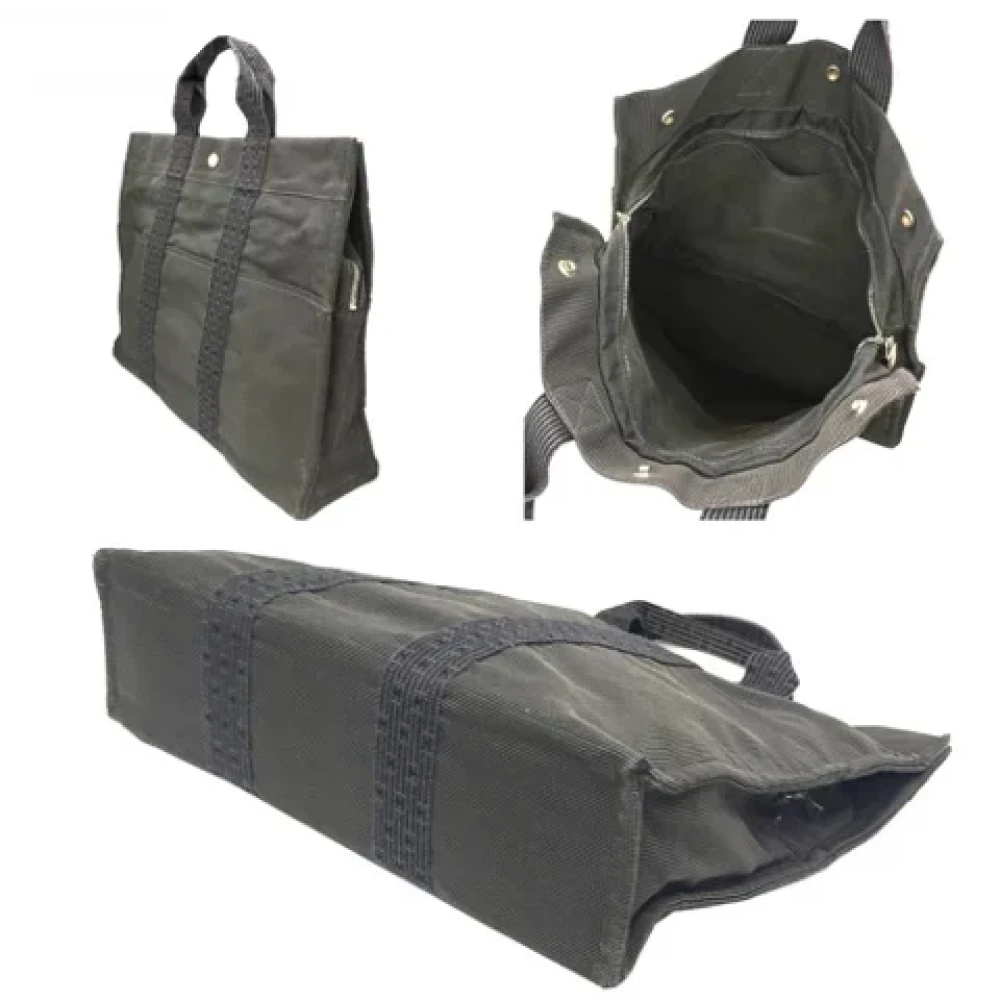Hermès Vintage Pre-owned Canvas travel-bags Gray Dames