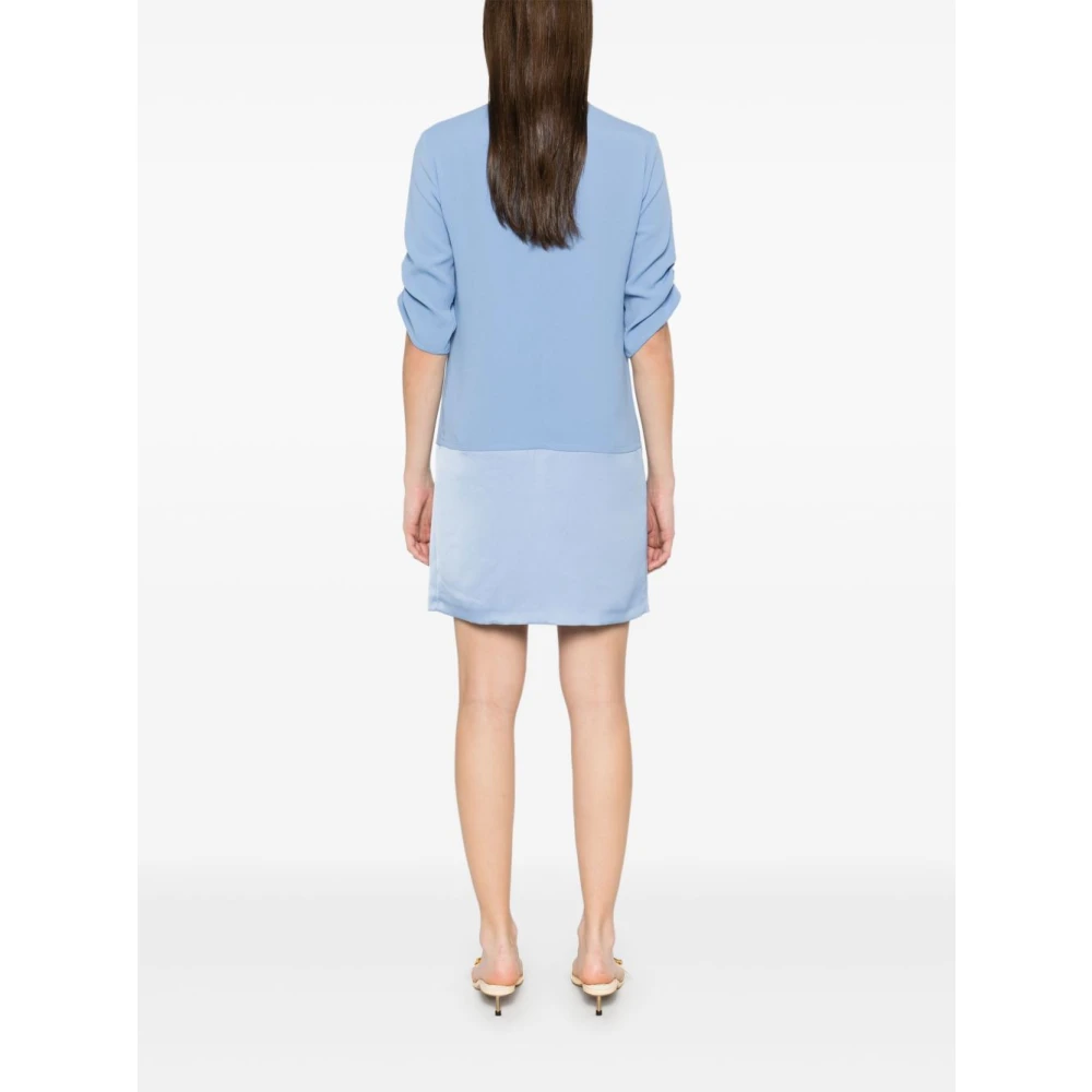 Liu Jo Blauwe Jurken met Sleutelgatdetail Blue Dames