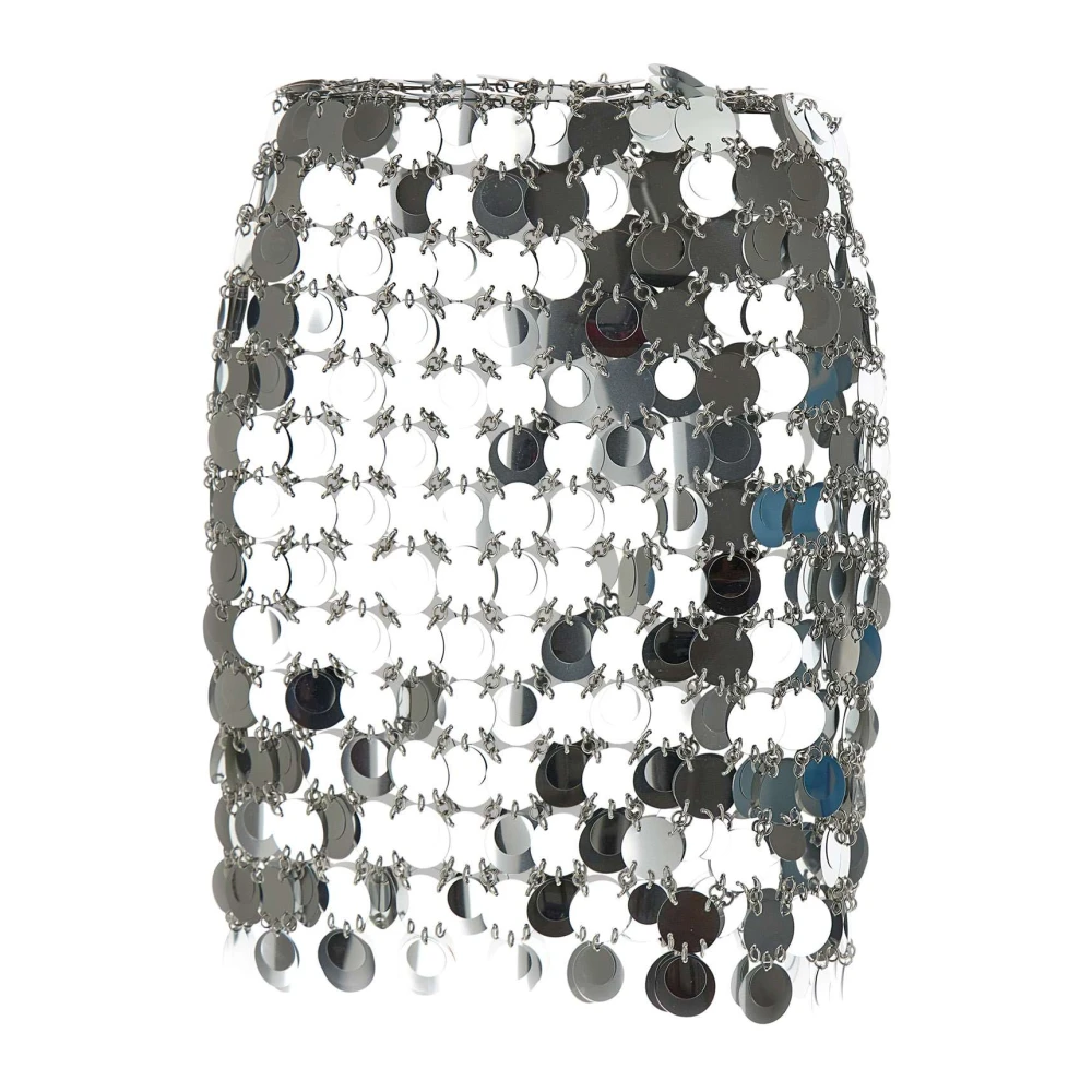 Rabanne Gray Short Skirts, Female, Xs, Mini Skirt