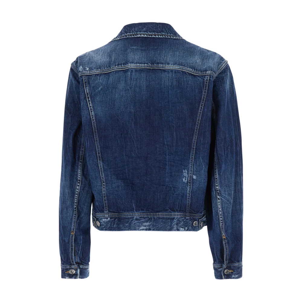 Dsquared2 Blauwe Denimjas met Distressed Effect Blue Heren