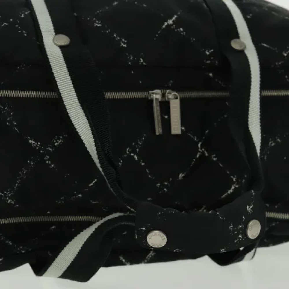 Chanel Vintage Pre-owned Leather travel-bags Black Dames