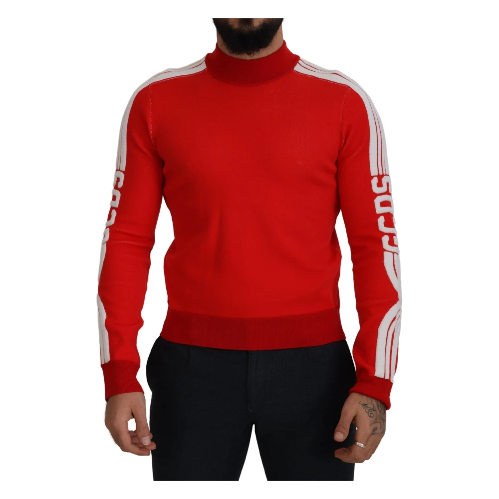 Gcds Rode Elegante Heren Trui Red Heren