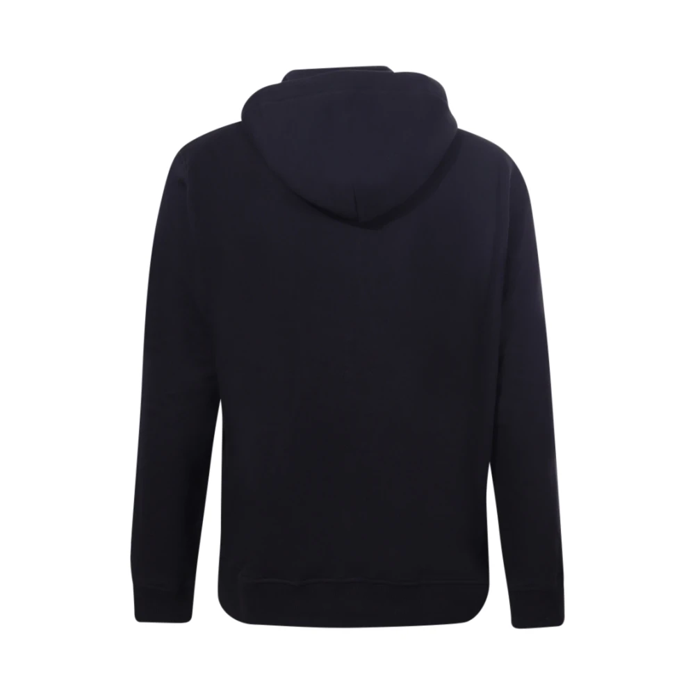Dondup Zwarte hoodie met rits en logo Black Heren