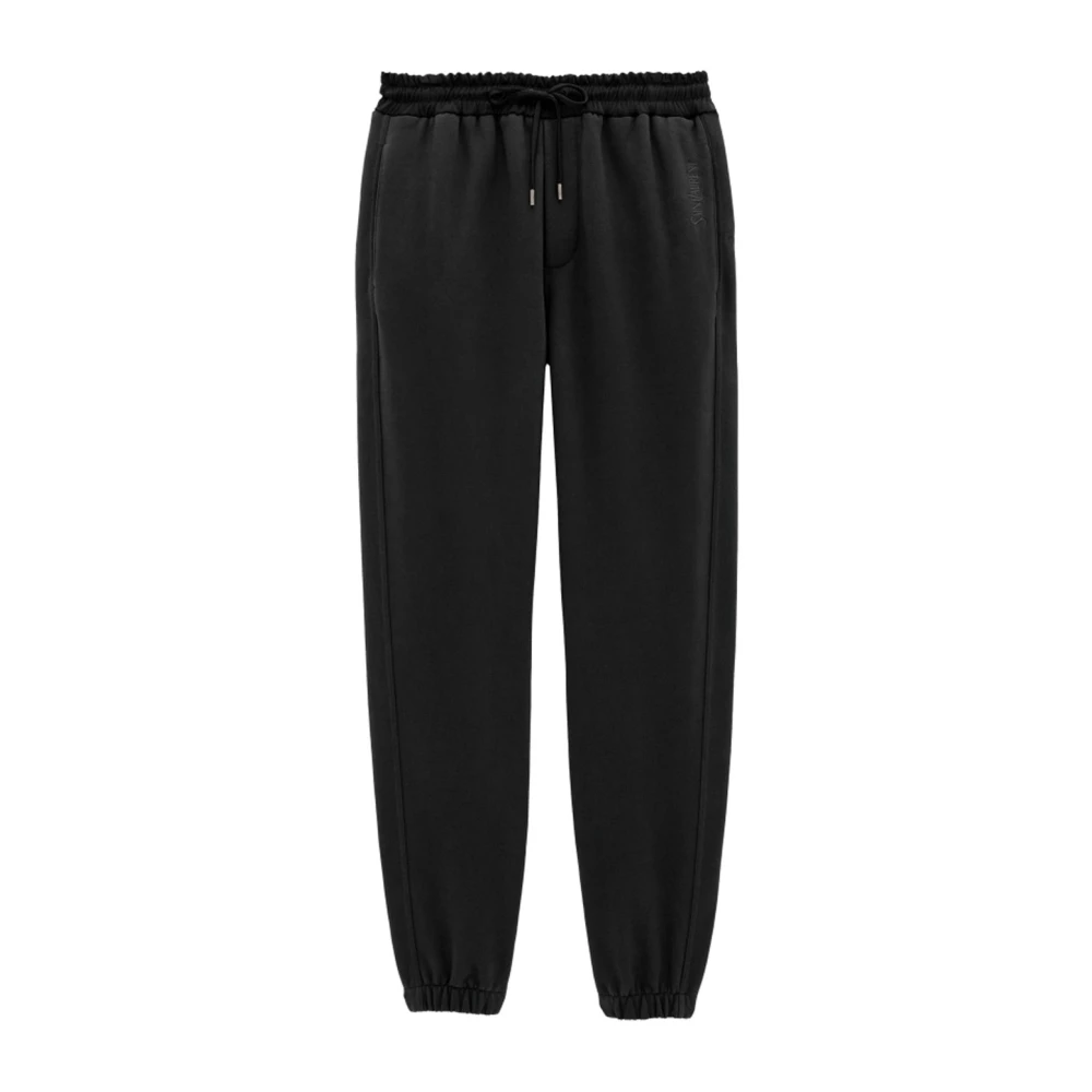 Saint Laurent Zwarte Joggingbroek Aw24 Black Heren