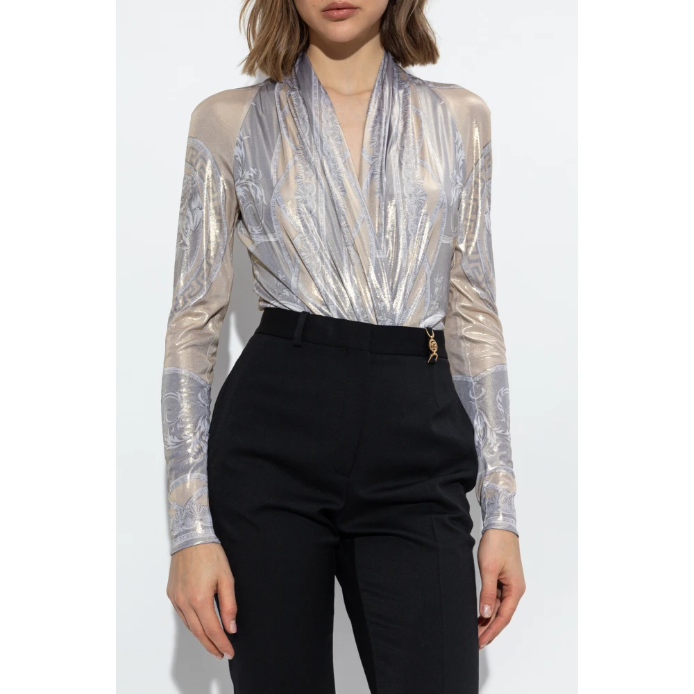 Versace Body met diepe halslijn Gray Dames
