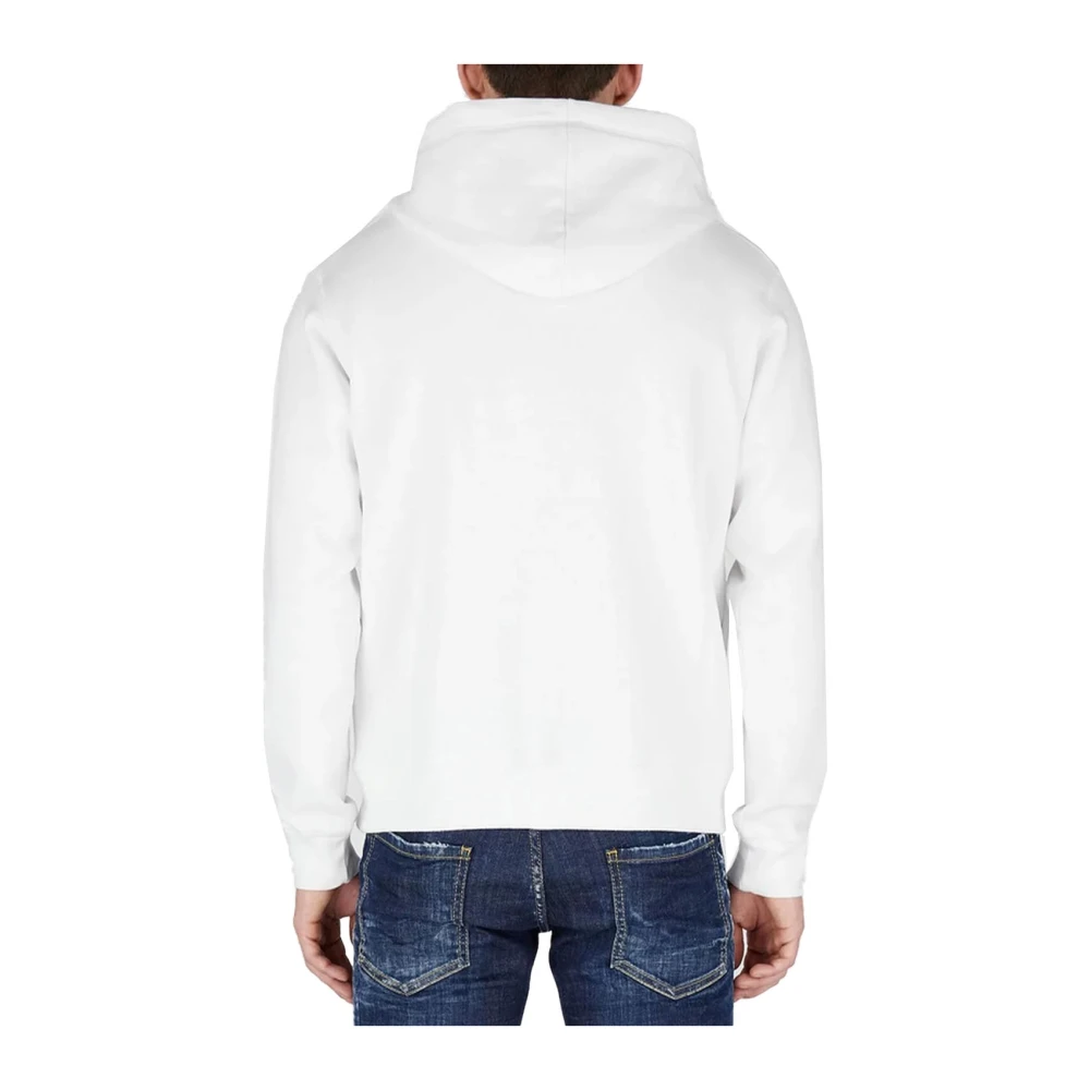 Dsquared2 Logo Zip Hoodie White Heren