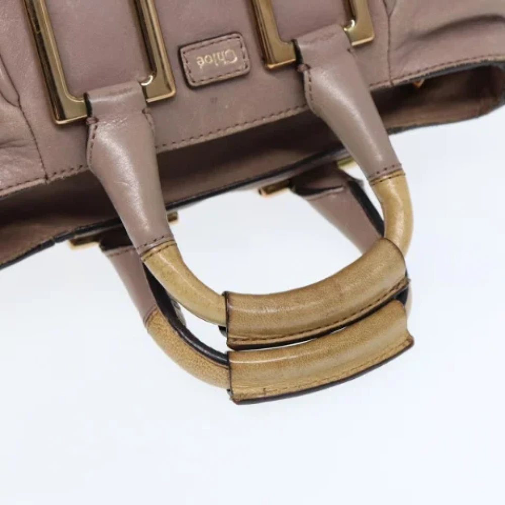 Chloé Pre-owned Leather handbags Beige Dames