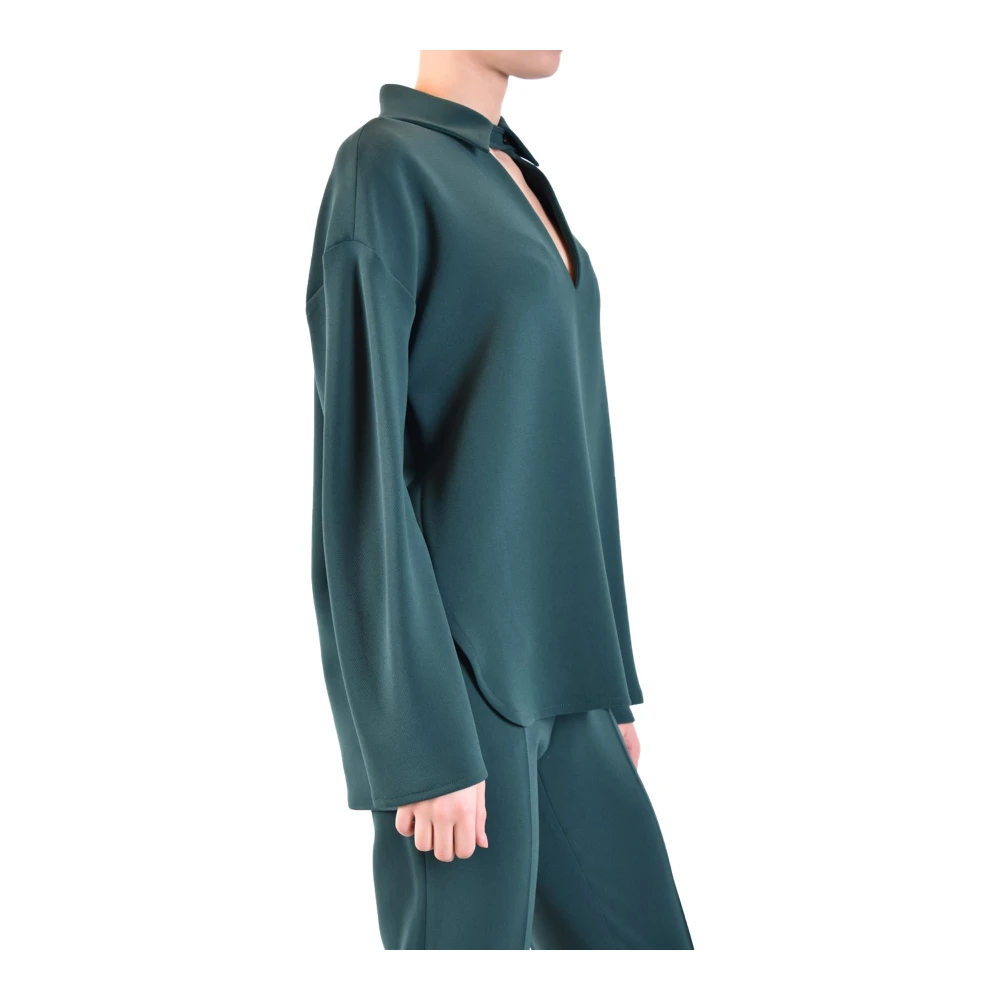 Alberto Biani Denim Shirts Green Dames
