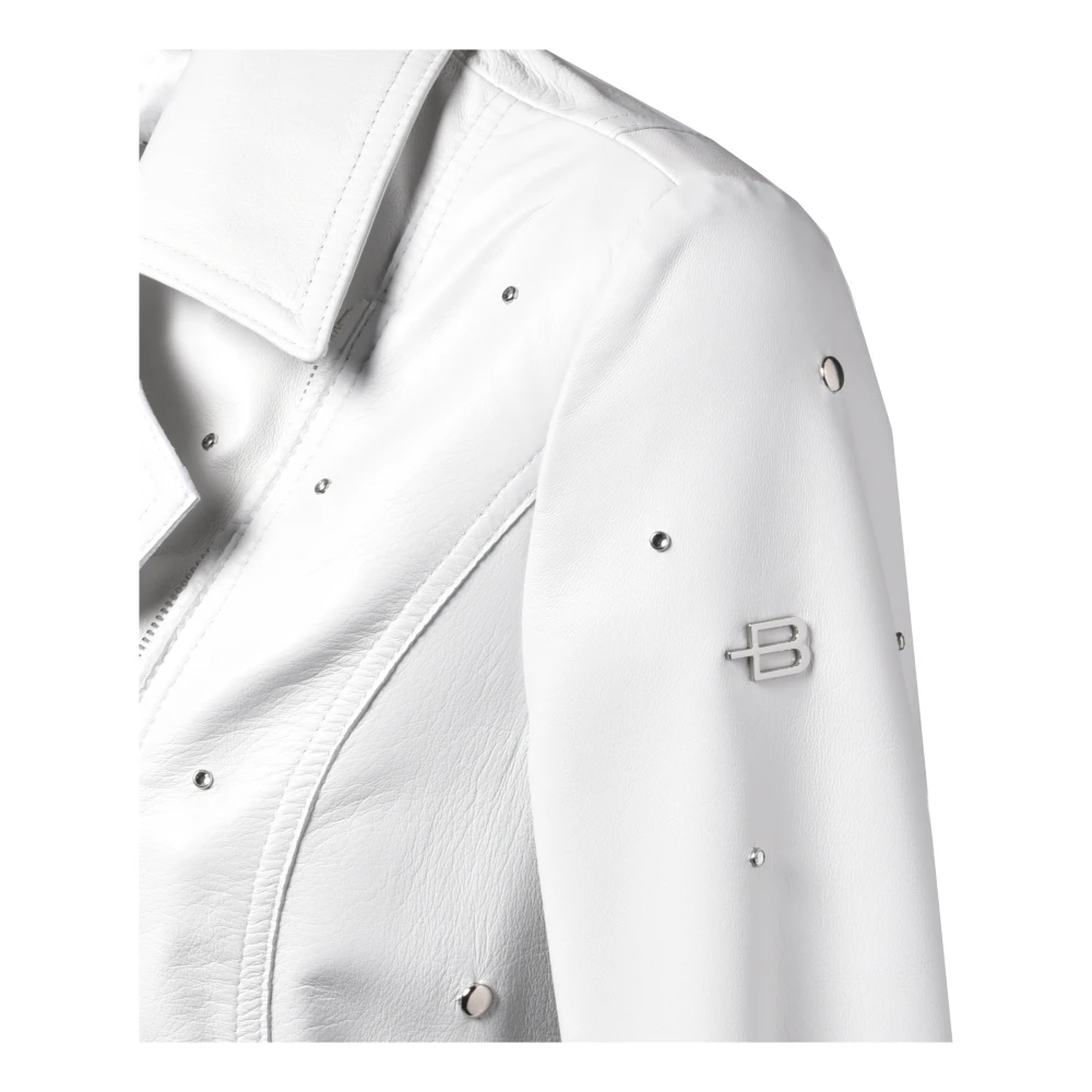 Baldinini Jacket in white nappa leather White Dames