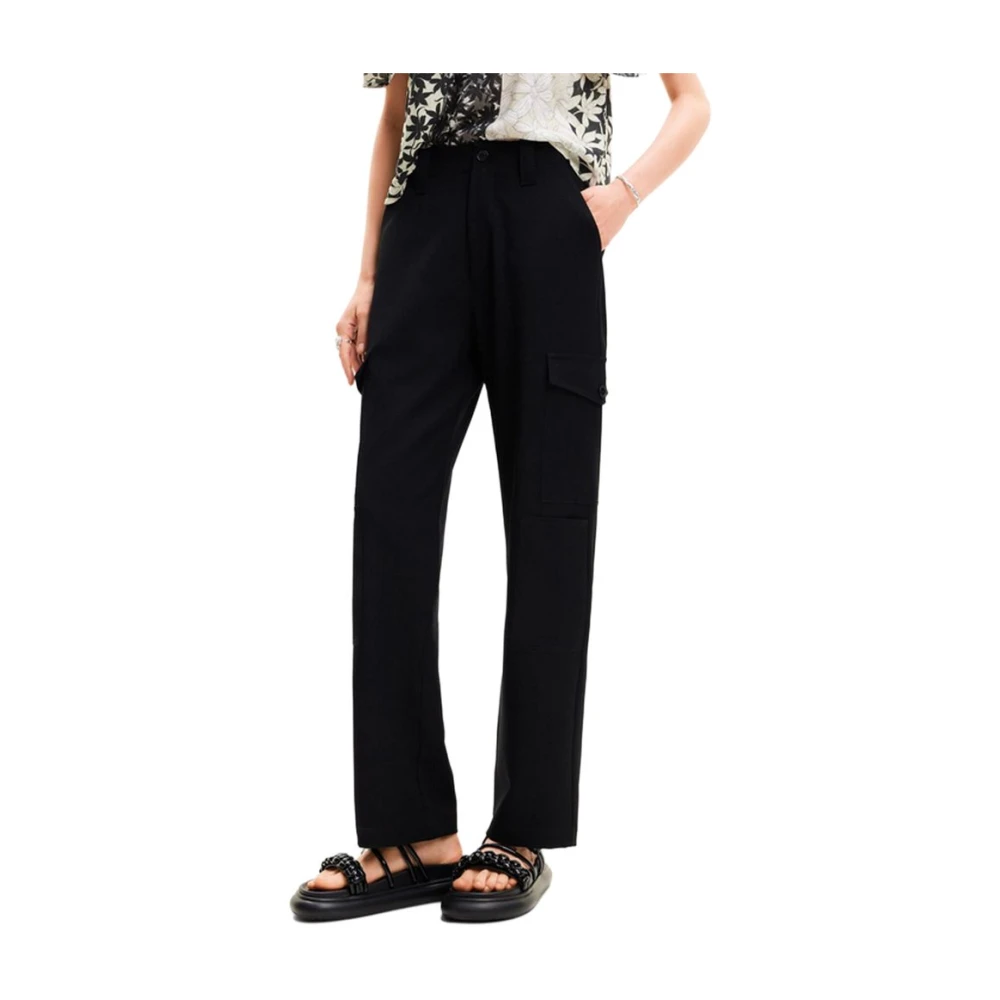Desigual Zwarte Palazzo Broek Lente Zomer Collectie Black Dames