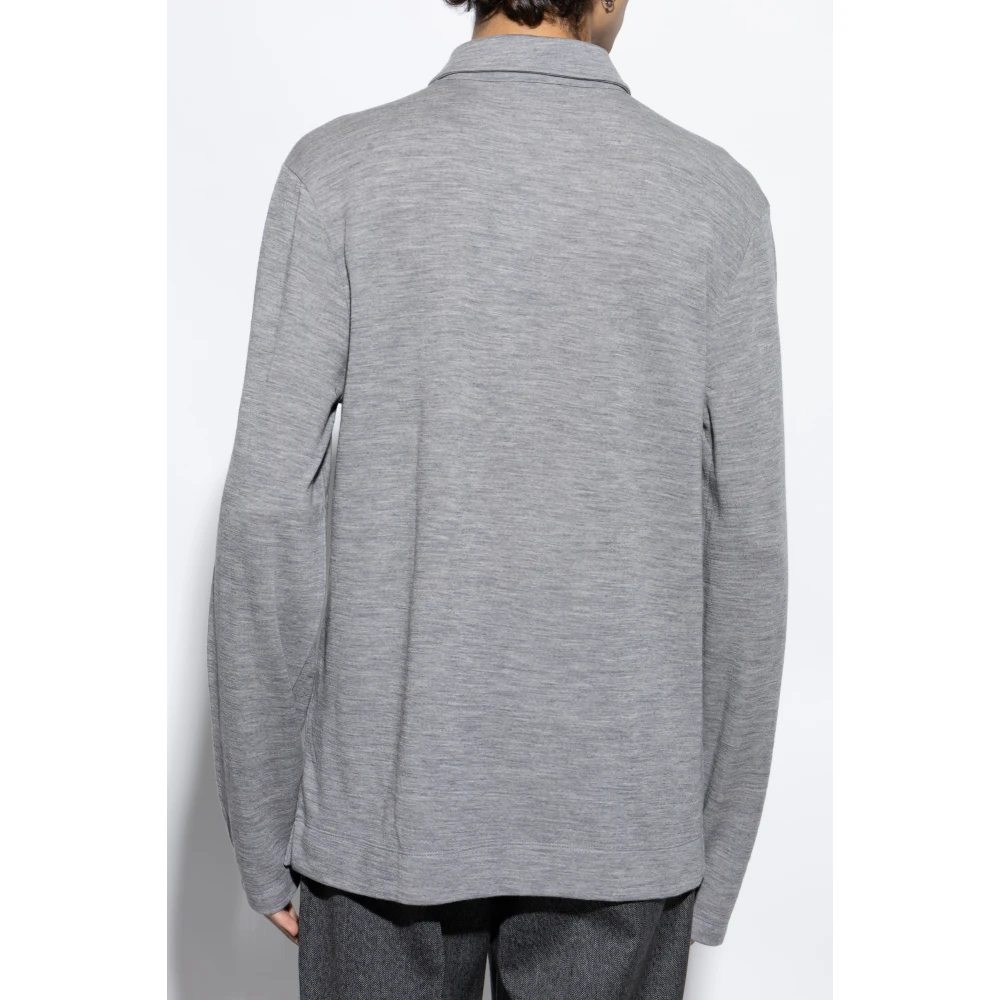 Officine Générale Wollen overhemd Gray Heren
