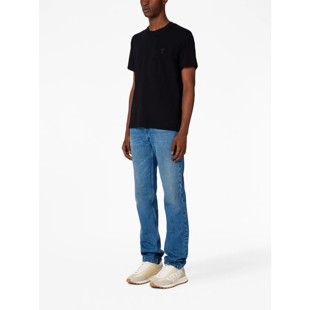 Ami Paris Hart Regular Fit T-shirt Zwart Black Heren