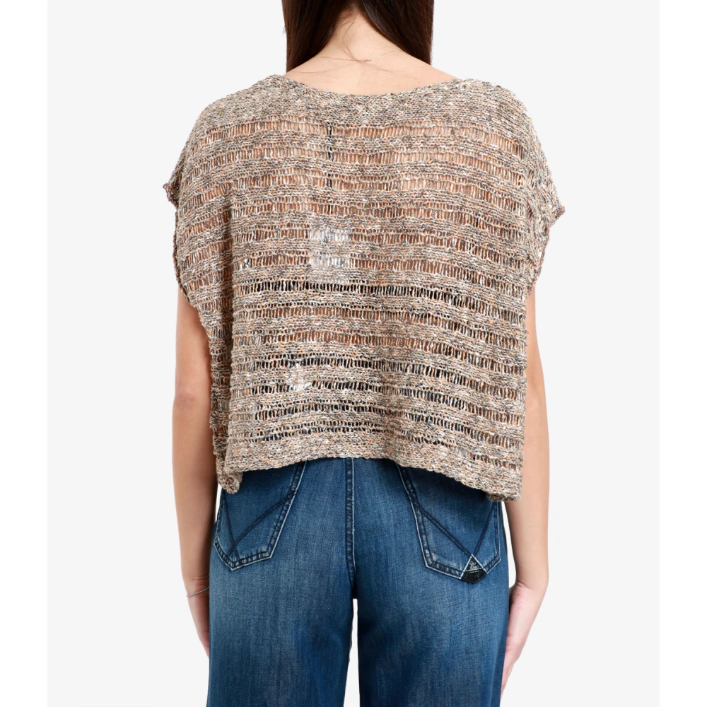 Gran Sasso Round-neck Knitwear Brown Dames