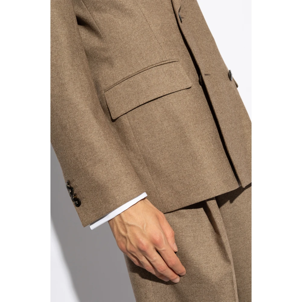 Giorgio Armani Wollen pak Brown Heren