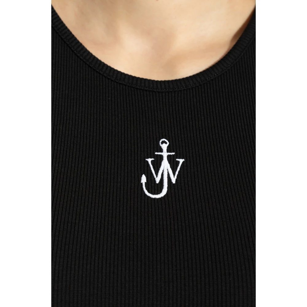 JW Anderson Top met logo Black Dames