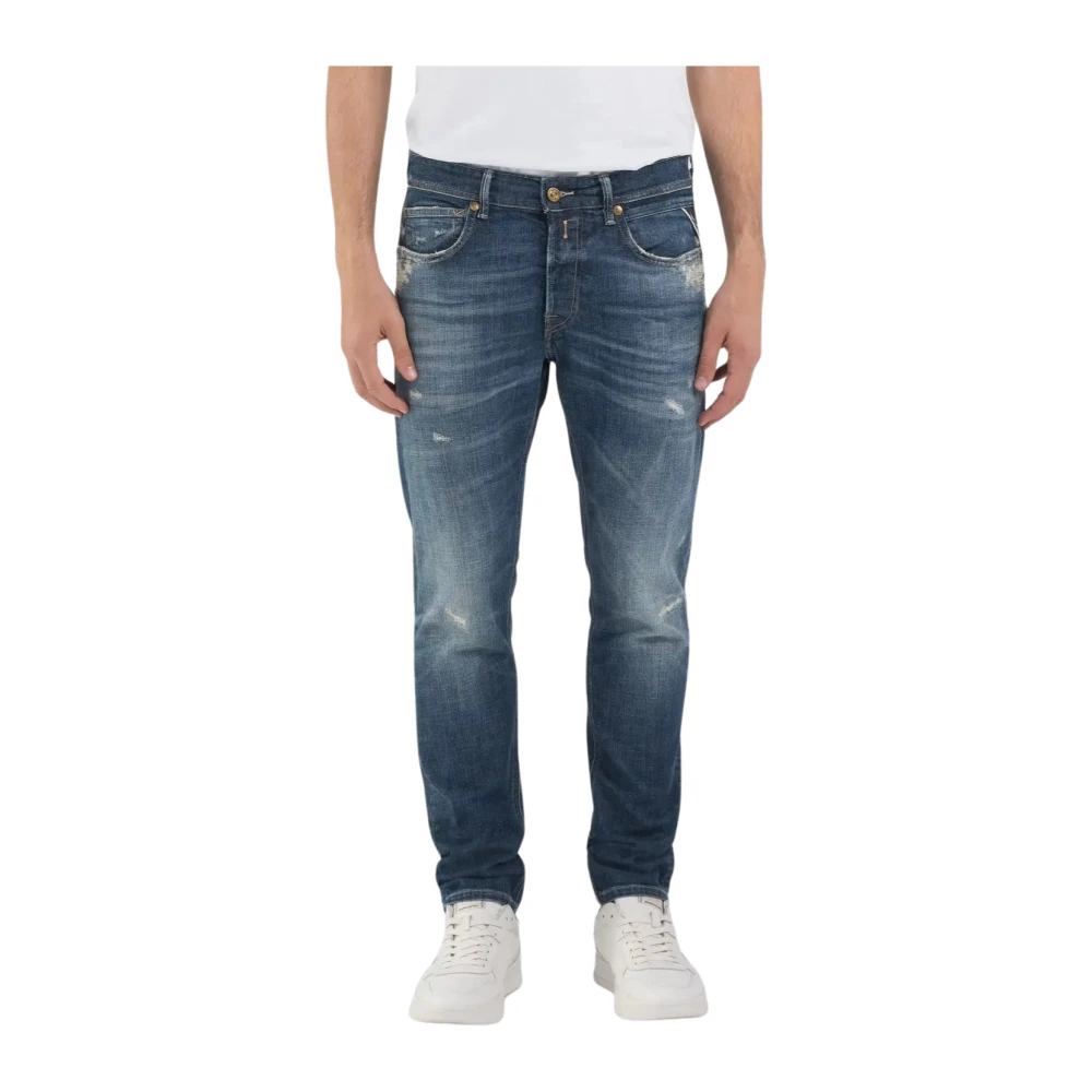 Replay Blauwe Denim Broek Blue Heren