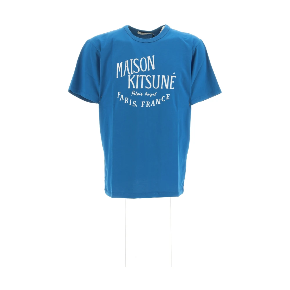 Maison Kitsuné Klassiek T-shirt Blue Heren