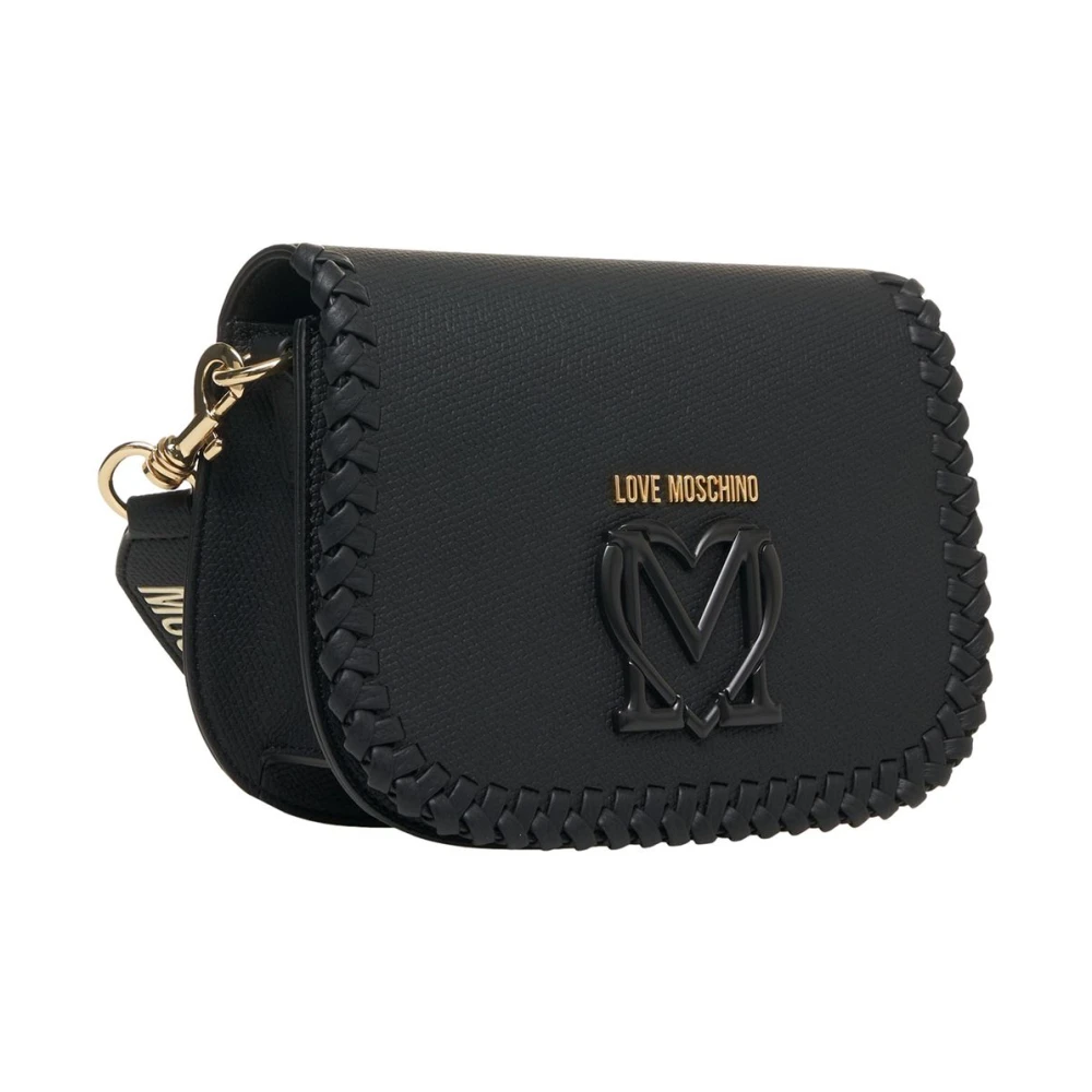 Love Moschino Zwarte Schoudertas Elegante Chic Stijl Black Dames