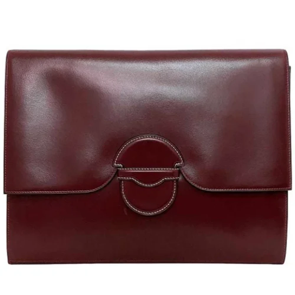Hermès Vintage Pre-owned Fabric clutches Brown Dames
