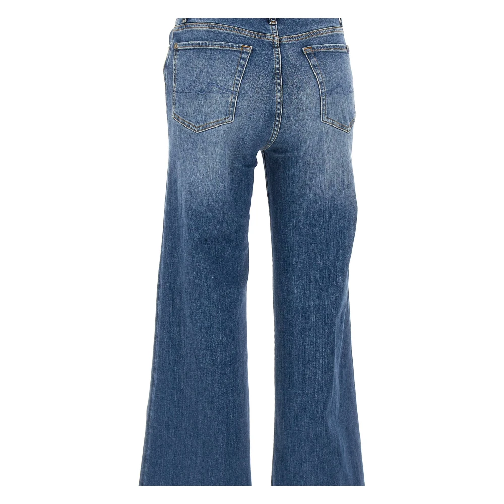 7 For All Mankind Wijde Jeans Denim Blue Dames