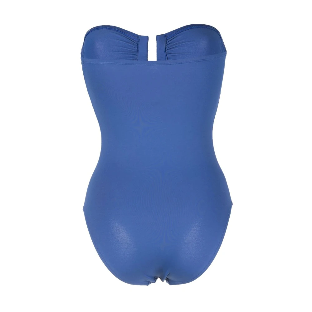 Eres Gerimpeld Cut-Out Badpak Blue Dames