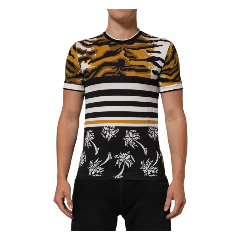 Dolce & Gabbana Men's Multicolor Short Sleeve Crew Neck T-Shirt - T-Shirts - Xs - Tops