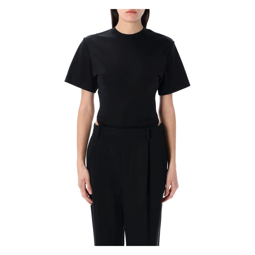 Mugler Casual Body T-shirt voor Mannen Black Dames