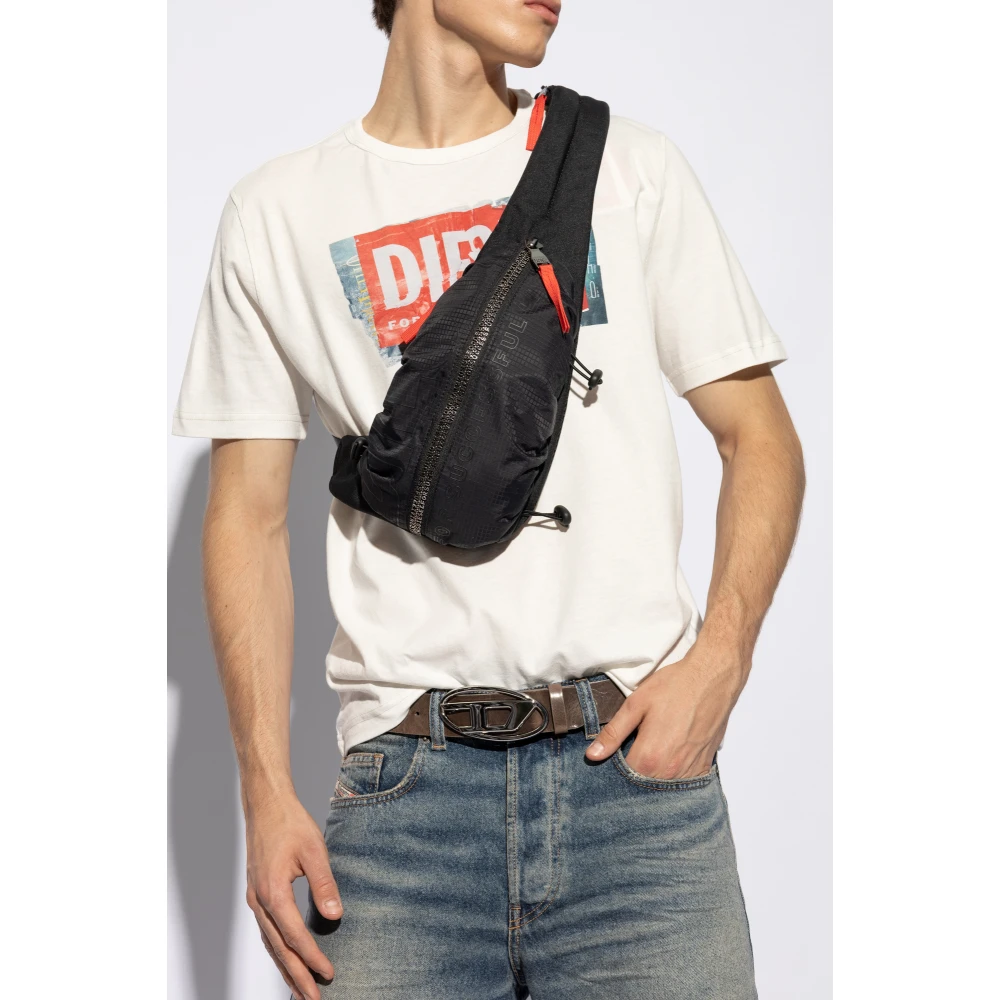 Diesel Een-schouder rugzak Zip-D Black Unisex