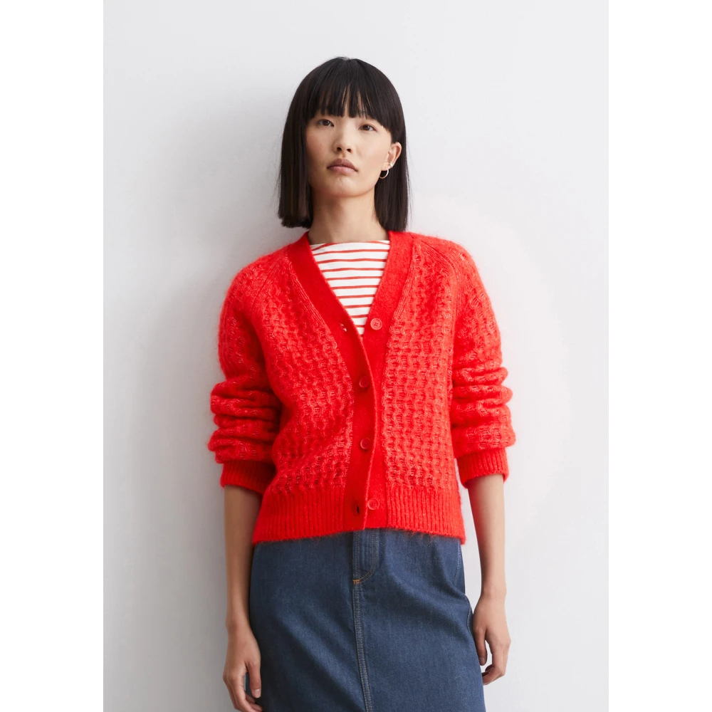 Marc O'Polo Regelmatig gestructureerde cardigan Red Dames