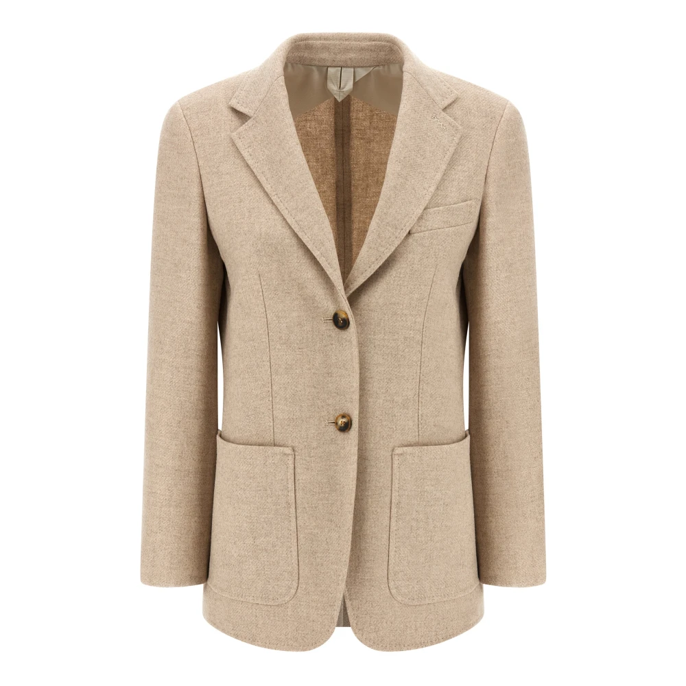 Max Mara Women's Beige Caraffa Blazer - Blazers - S - Jackets