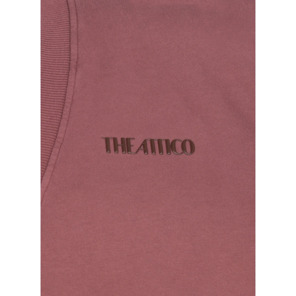 The Attico Bordeaux Katoen V-Hals Sweatshirt Red Dames