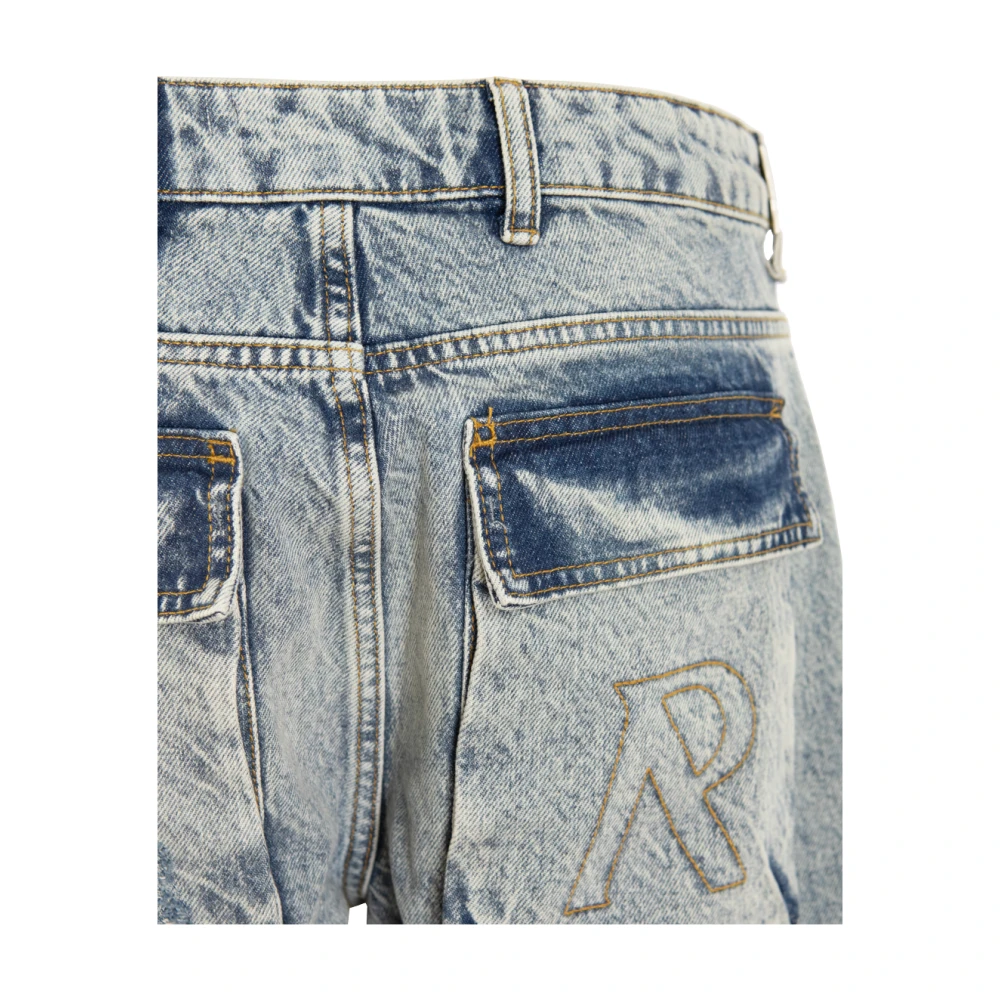 Represent Cargo Denim Jeans Blue Heren