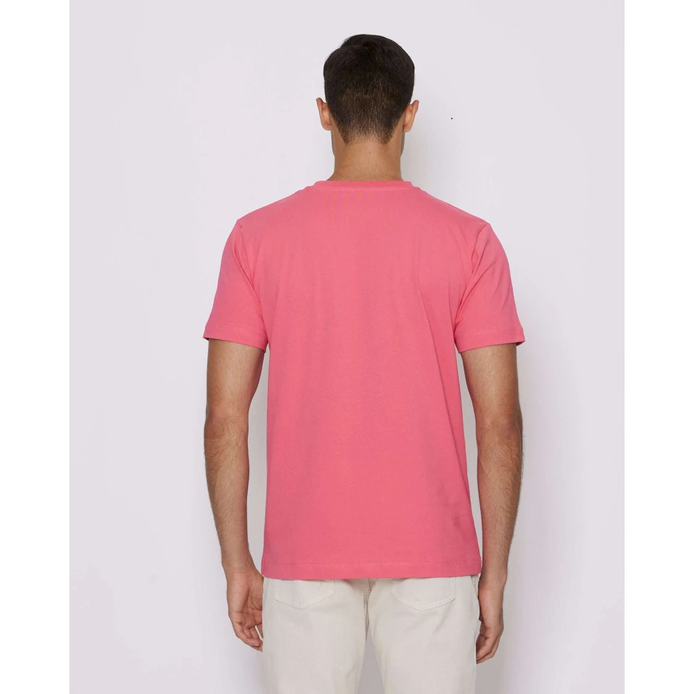 John Richmond Grafische Voorkant Ronde Hals T-shirt Pink Heren
