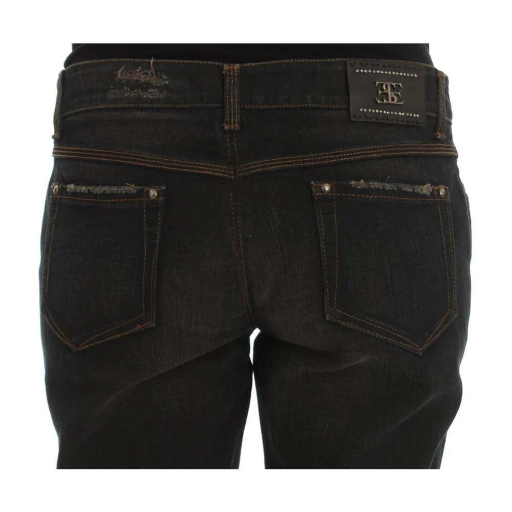 Ermanno Scervino Klassieke Blauwe Slim-Fit Boyfriend Jeans Black Dames