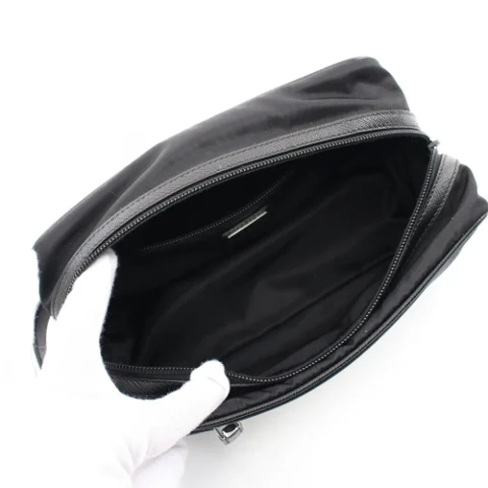 Prada Vintage Pre-owned Leather prada-bags Black Heren