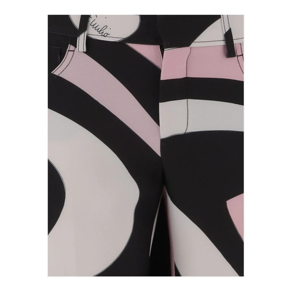 EMILIO PUCCI Marmer Patroon Stretch Nylon Broek Multicolor Dames