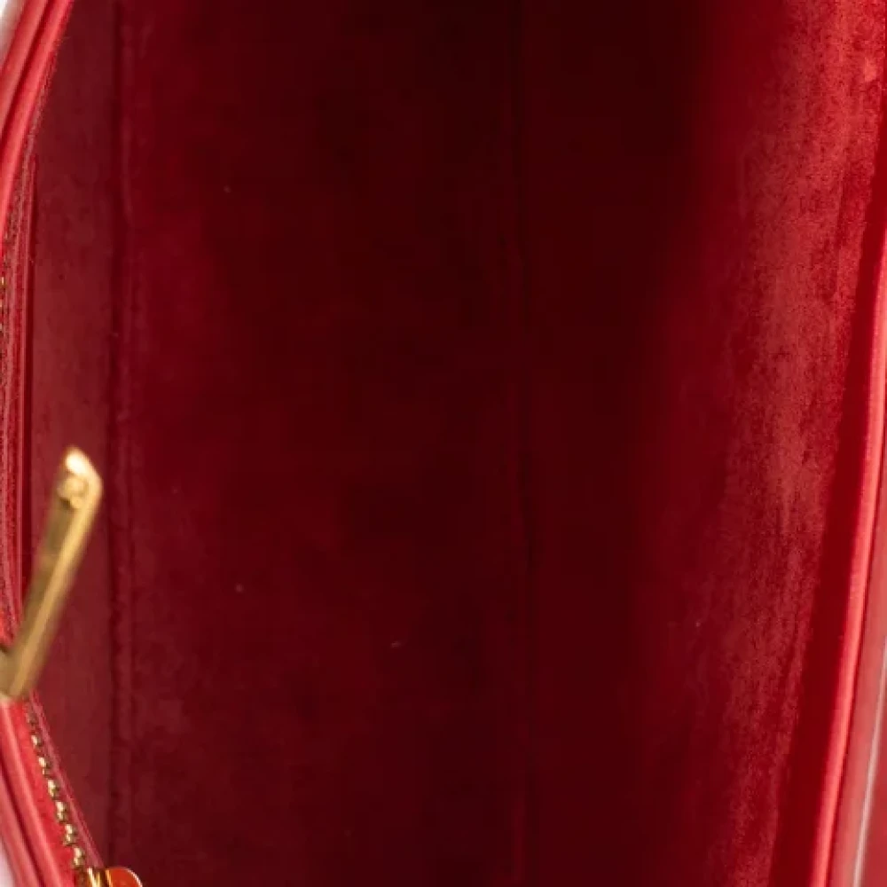 Yves Saint Laurent Vintage Pre-owned Leather handbags Red Dames