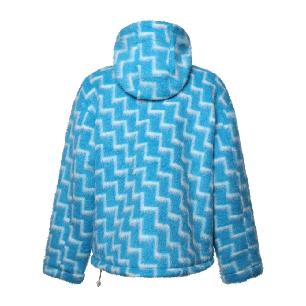 Bonsai Gedrukte Hoodie met voorzakken Blue Heren