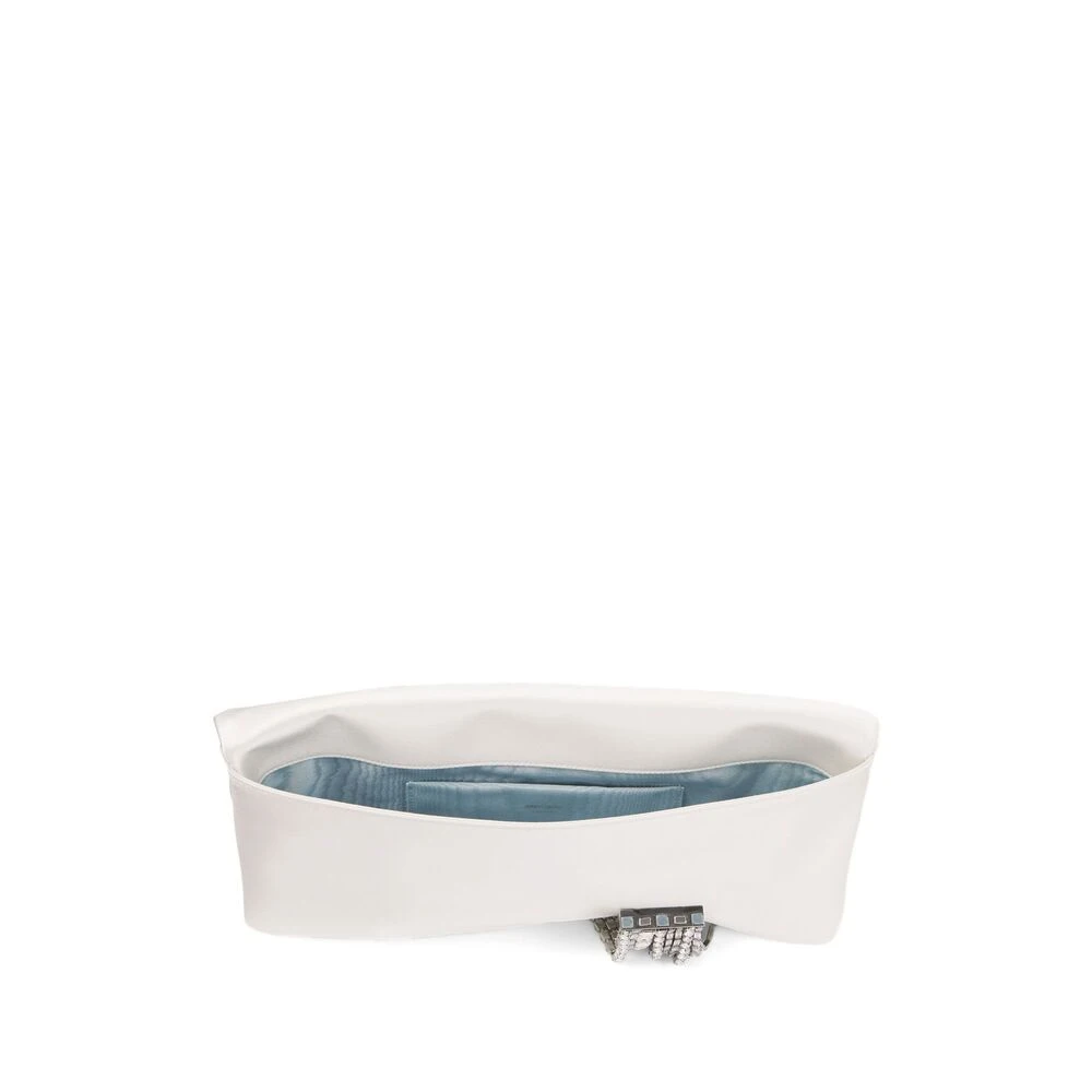 Jimmy Choo Kristalversierde Witte Omslagtas White Dames