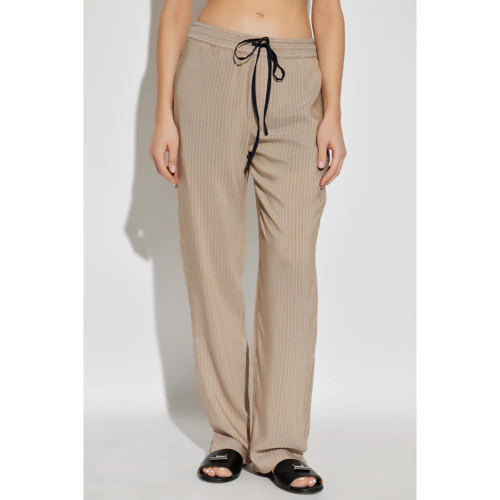 Victoria Beckham Gestreepte broek Beige Dames