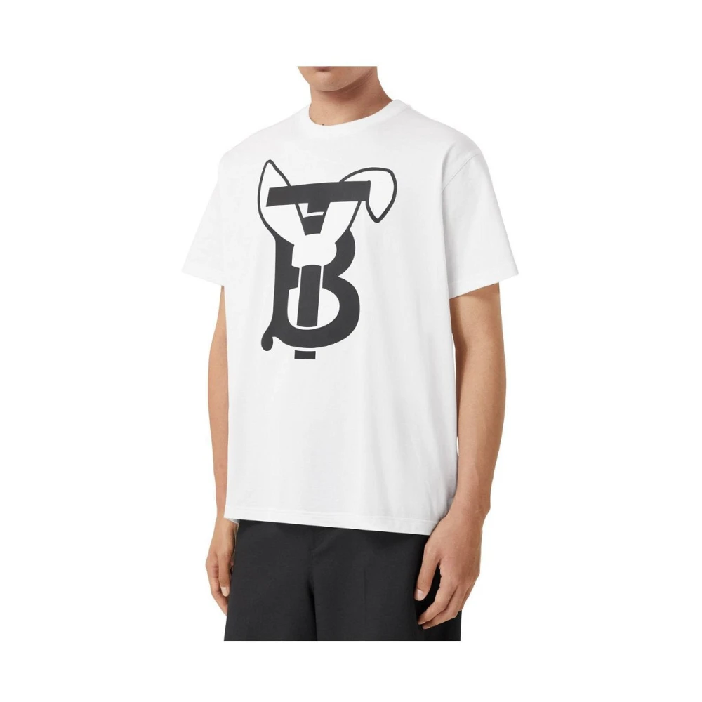 Burberry Konijn Logo T-shirt White Heren
