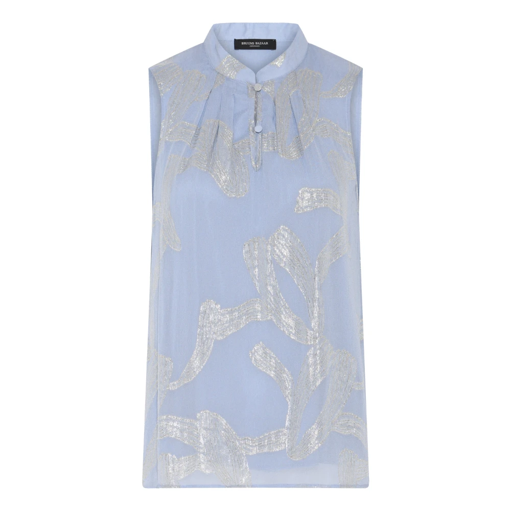 Bruuns Bazaar Women's Blue Sleeveless Tops, Xs, Ammandrabbtracey Top
