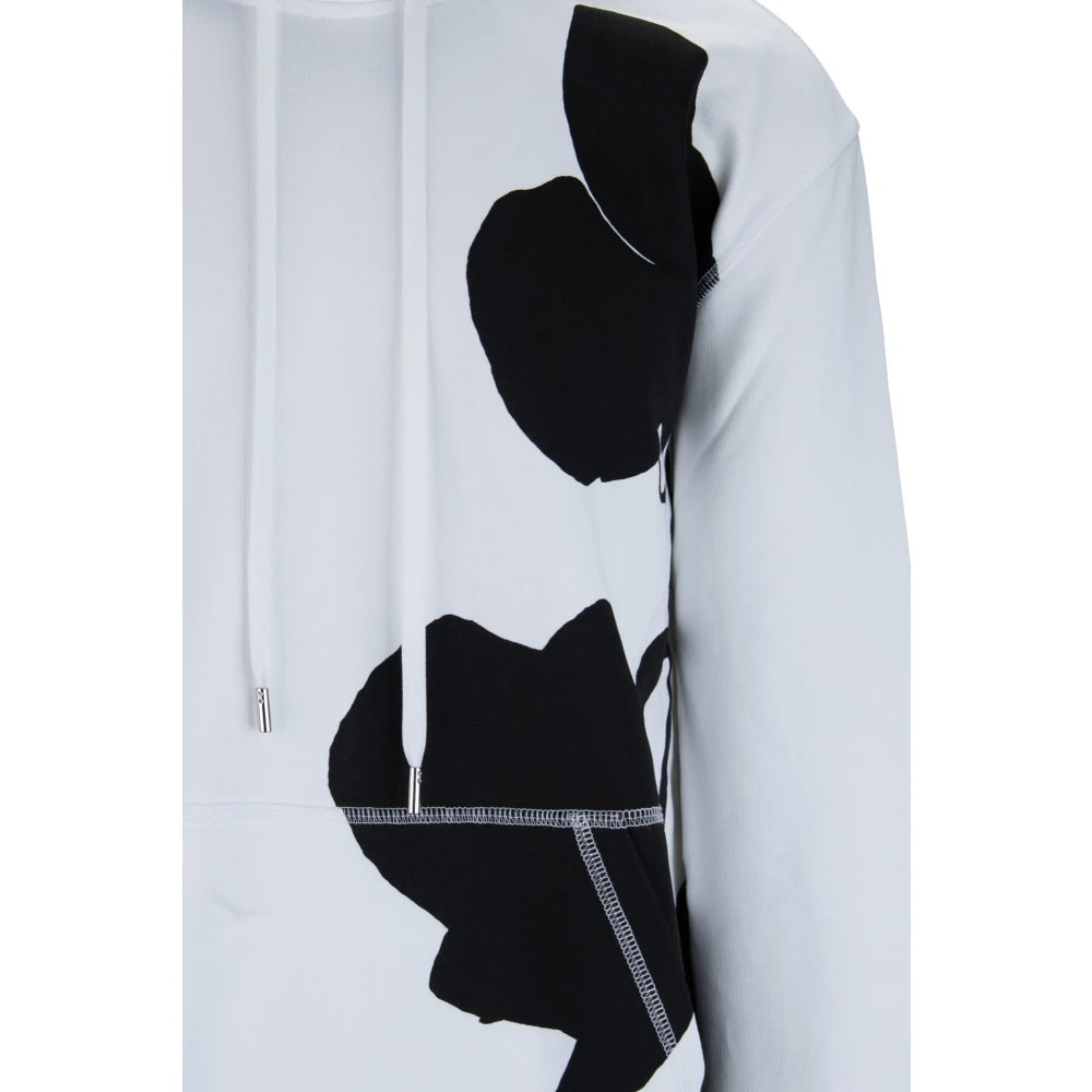 alexander mcqueen Hoodie met grafische print en trekkoord White Heren