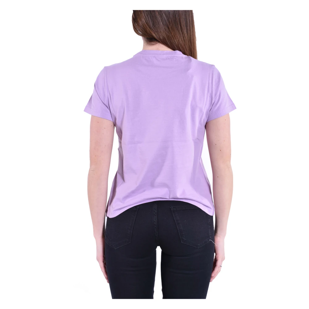 pinko Lila T-shirt met Unieke Print Purple Dames