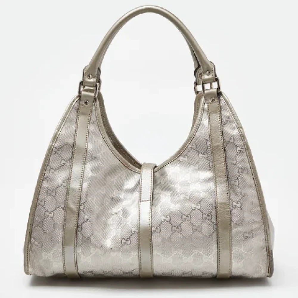 Gucci Vintage Pre-owned Leather gucci-bags Gray Dames