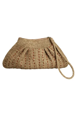 MEZZO Raffia Clutch