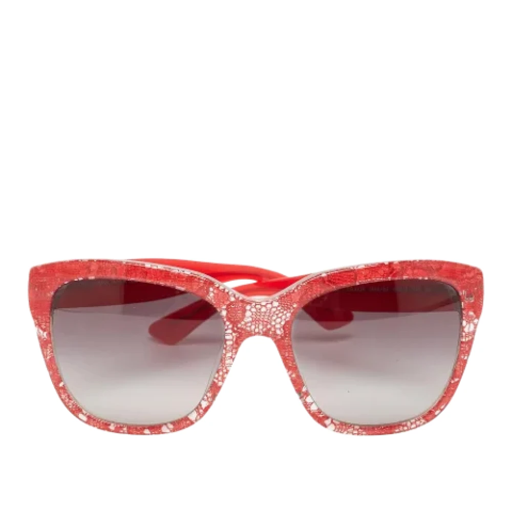 Dolce & Gabbana Pre-owned Acetate sunglasses Red Dames