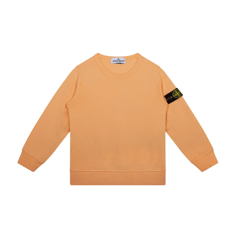 Stone Island, Sweatshirts, male, Orange, 10 Y, Orange Knitted Jumper