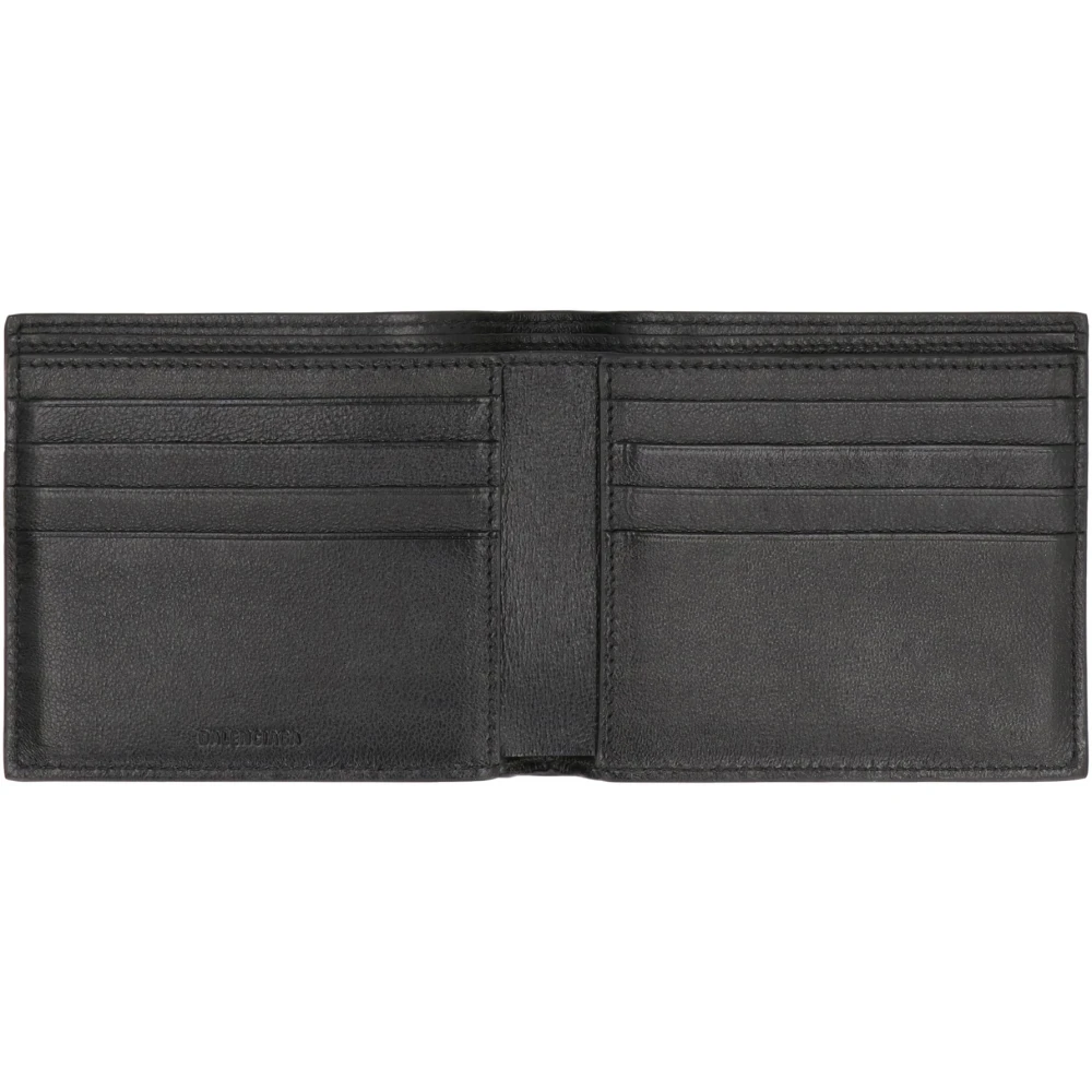 Balenciaga Klassieke Leren Portemonnee Black Heren